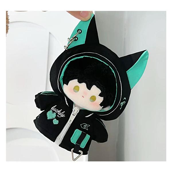 猫耳フード付き水色ぬいぐるみ G.triGerオリジナル】猫耳風リボン付きぬいバッグ【推し活グッズ