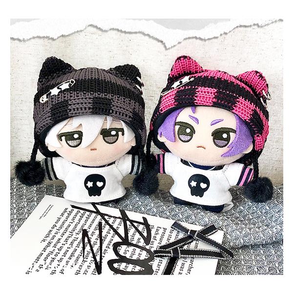 ぬい服 10cm 猫耳ボーダー帽子 ねこ ネコ ぬいぐるみ服 推し活