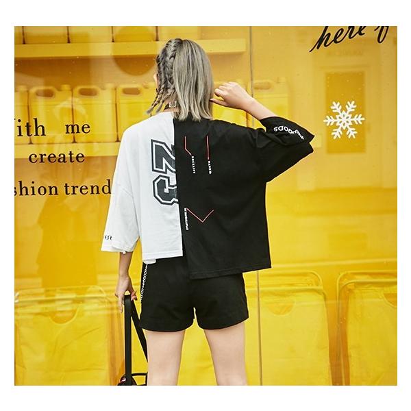 韓国ファッション レディース 半袖 Tシャツ ストリート系 アシンメトリー トップス 個性的 原宿系 ダンス衣装 夏 Buyee 日本代购平台 产品购物网站大全 Buyee一站式代购 Bot Online