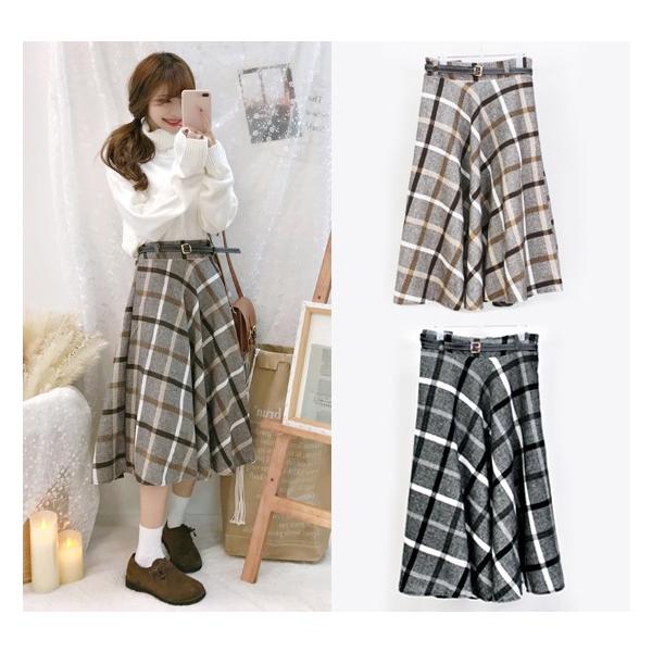 オルチャン チェック柄 ロングスカート 韓国ファッション 原宿系 フレア 冬 Buyee Buyee Japanese Proxy Service Buy From Japan Bot Online
