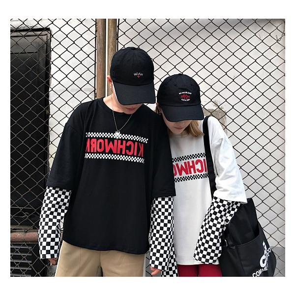 韓国ファッション レディース トレーナー ロンt 長袖 トップス 重ね着風 原宿系 ストリート系 春夏秋冬 双子コーデ ペアルック Buyee 日本代购平台 产品购物网站大全 Buyee一站式代购 Bot Online