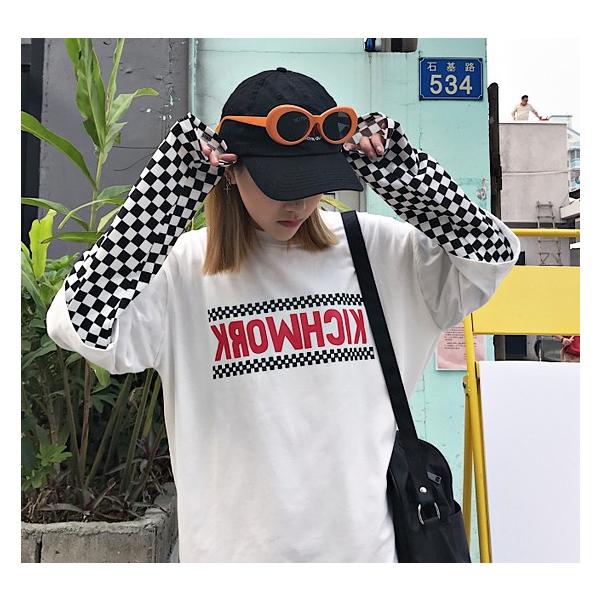 韓国ファッション レディース トレーナー ロンt 長袖 トップス 重ね着風 原宿系 ストリート系 春夏秋冬 双子コーデ ペアルック Buyee Servis Zakupok Tretim Licom Buyee Pokupajte Iz Yaponii