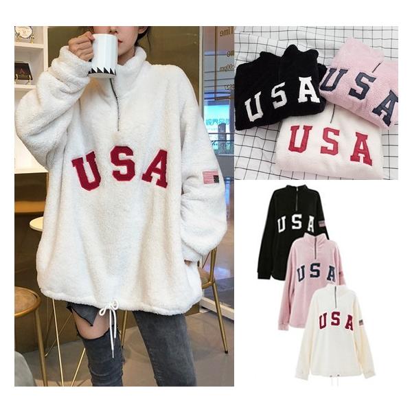 Usa ボア パーカー プルオーバー もこもこ レディース 長袖 オルチャン 原宿 韓国 Tb 432 毒いちご 通販 Yahoo ショッピング