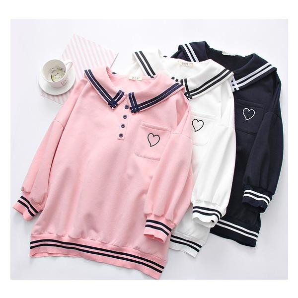 韓国ファッション パーカー レディース トレーナー 長袖 双子コーデ 制服風 原宿系 セーラー服 Buyee Buyee Japanese Proxy Service Buy From Japan Bot Online