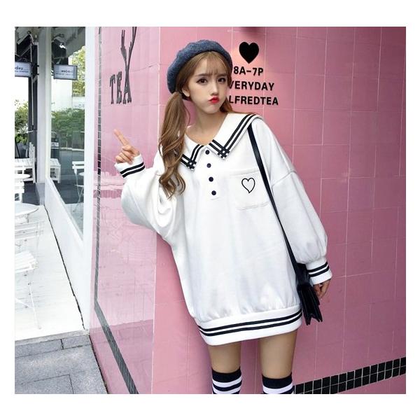 韓国ファッション パーカー レディース トレーナー 長袖 双子コーデ 制服風 原宿系 セーラー服 Buyee 日本代购平台 产品购物网站大全 Buyee一站式代购 Bot Online