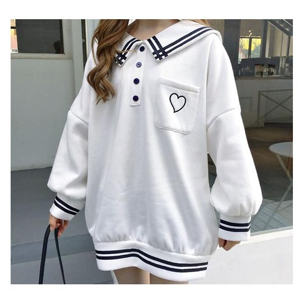 韓国ファッション パーカー レディース トレーナー 長袖 双子コーデ 制服風 原宿系 セーラー服 Buyee 日本代购平台 产品购物网站大全 Buyee一站式代购 Bot Online