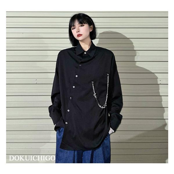 再入荷リクエスト殺到 ランキング常連 レディース 買い逃し注意 モード系 シャツ 2点セット アシンメトリーシャツ ロングパンツ 新登場 上下セット セットアップ オーバサイズ 春 ブラウス 無地 早い者勝ち 送料無料 dokuichigo_tb-797