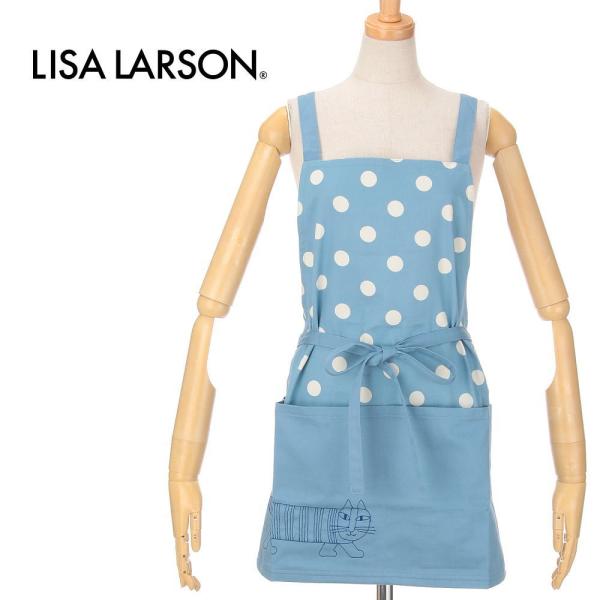 Lisa Larson（リサラーソン） ドットとマイキー エプロン ブルー