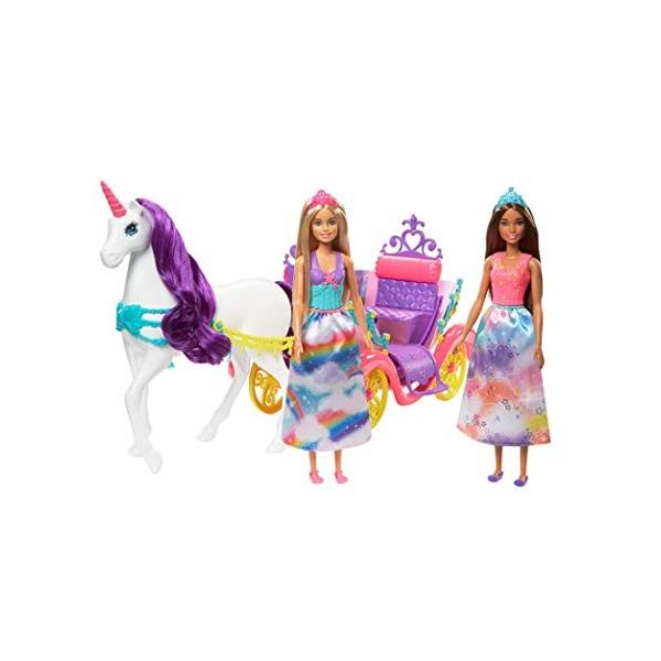 Barbie Dreamtopia Carriage w/2 Dolls ボビードリームトピア