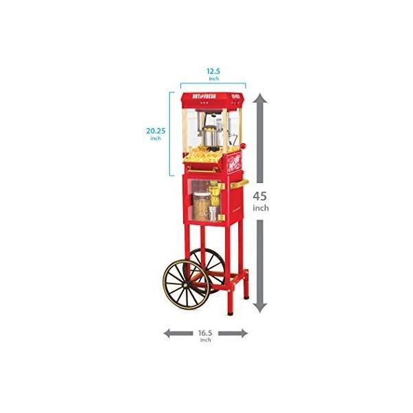 Nostalgia Electrics 48-Inch Vintage Collection Popcorn Cart�@�r���e�[�W �|�b�v�R�[���J�[�g�@ ���i�摜2