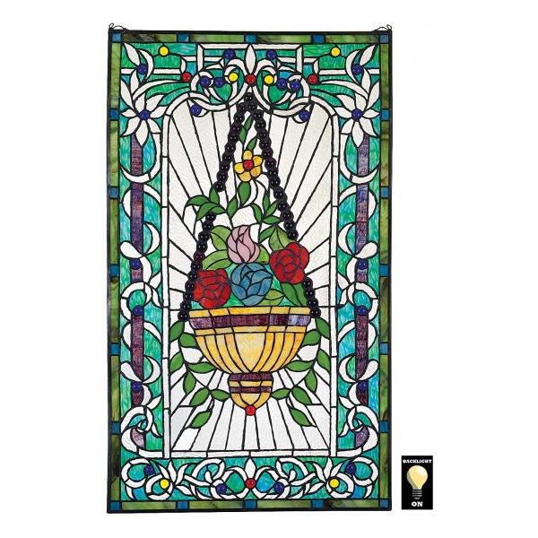 �X�e���h�O���X�p�l�� - Le Fenetre des Fleurs (�Ԃ̑�) �X�e���h�O���X�E�B���h�E�n���M���O - �E�B�� ���i�摜