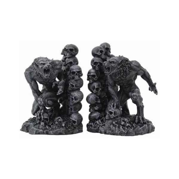 Werewolves Werewolf &amp; Skulls Fantasy Set of Bookends Book Ends