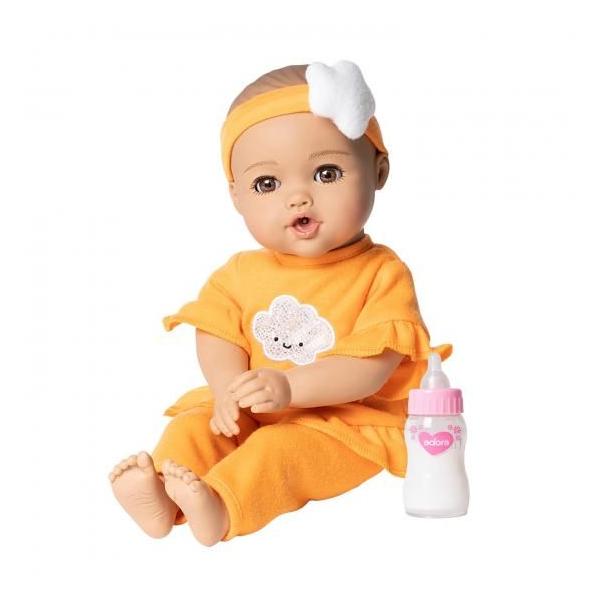 Adora アドラ 赤ちゃん 人形 Nurture Time Babies 13インチ ベビードール＆洋服セット 3つのタッチ機能付き 1歳以上のお子様への誕生日プレゼント - スイー