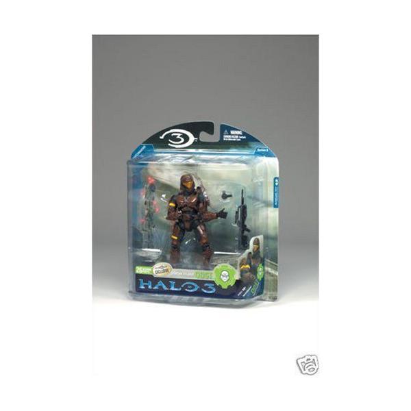 Halo 3 Mcfarlane Toys Series 3 Action Figure Brown Spartan Soldier ODST Battle Rifle an