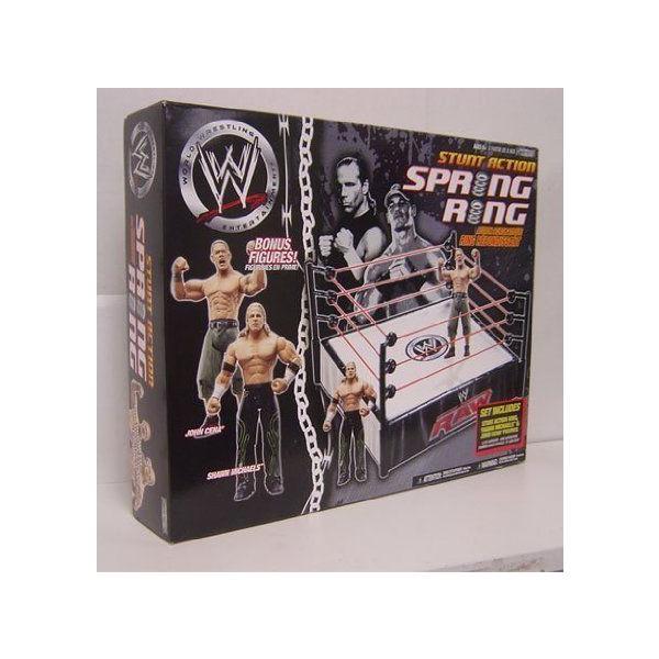 WWE プロレス Jakks Pacific Wrestling Stunt Action Spring Ring with John Cena and Shawn Michaels