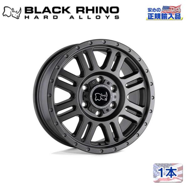 [Black Rhino 正規品]16インチホイール 1本 YELLOWSTONE MATTE GUNMETAL/マットガンメタル 16×8 5H 130 +45 CB78.1/1680YWN455130G78