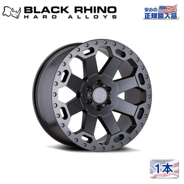 [Black Rhino (ブラックライノ)正規代理店]17インチアルミホイール 1本 WARLORD 17×8J 5H120 +35 CB76 汎用/1780WAR355120G76