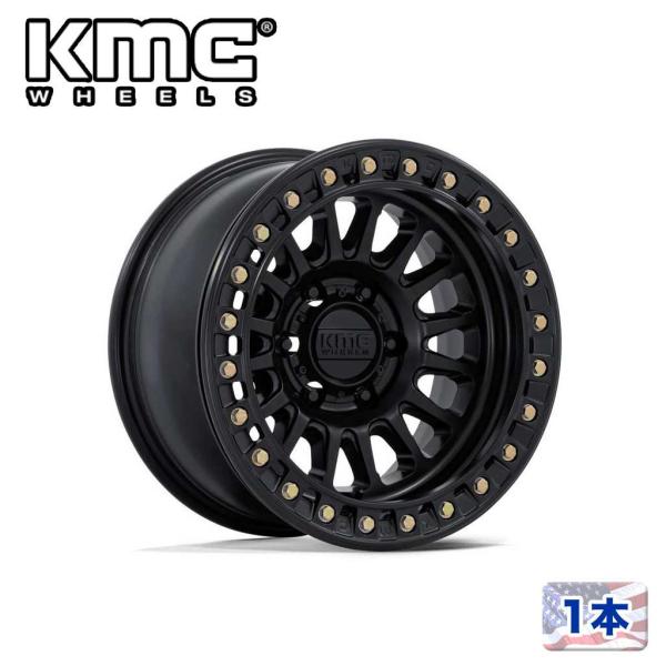 [KMC 正規品]17インチ アルミホイール 1本 KM239 IMPACT BEADLOCK マットブラック 17×9 5H 127 -12 CB71.5/KM239MX17905012N