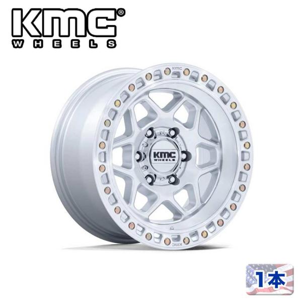 KMC 正規品]17インチ アルミホイール 1本 KM553 TORX グロスシルバー