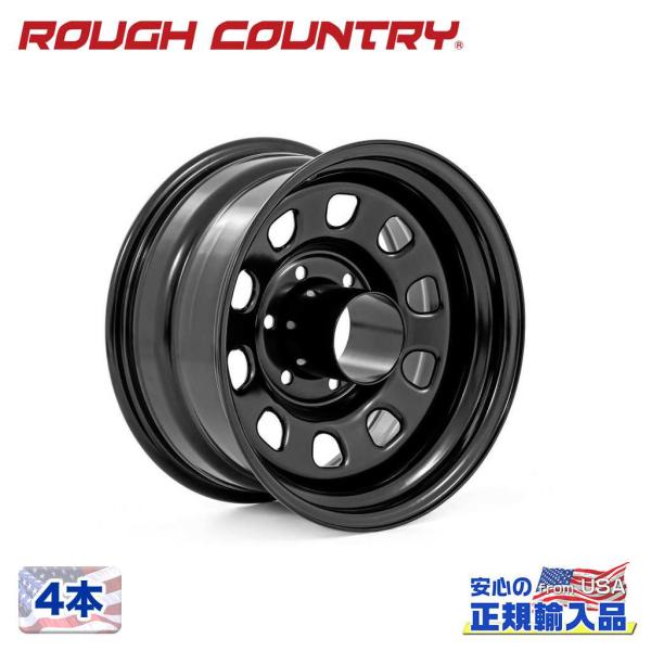 [ROUGH COUNTRY 正規品] 17インチスチールホイール 4本 17×9J 6H 139.7 ±0 CB107.9 汎用/RC51-7650