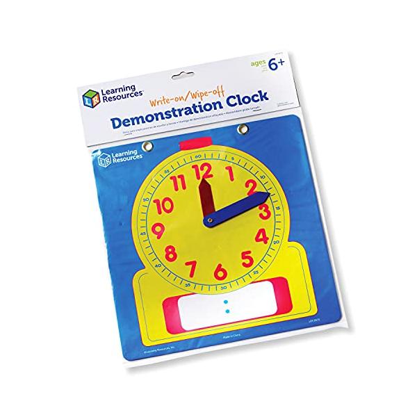 ラーニングリソーシズ 学習時計 書いて消せる 教室用 30cm LER0573 正規品
