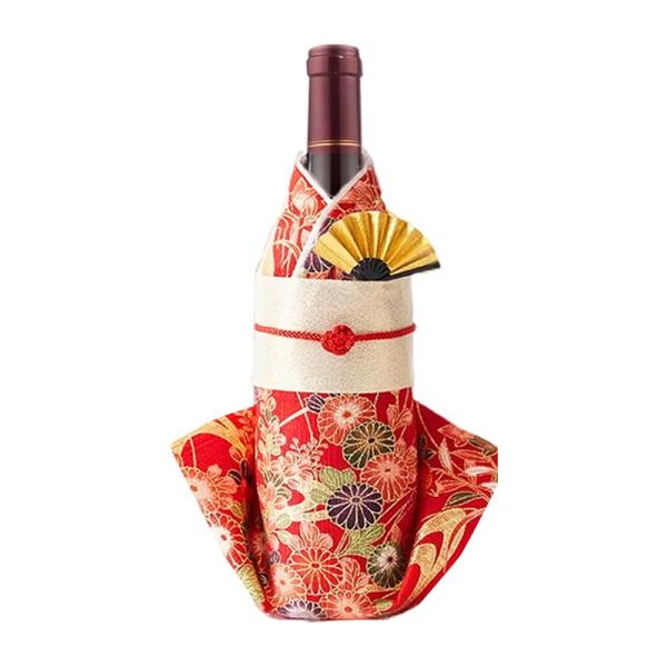 着物ボトルカバー 菊姫（きくひめ）(お土産 着物 和 和風 ボトルウェア ワイン 焼酎 おみやげ 海外 COOL JAPAN おみやげコンテスト プレミアムライン)Kimono