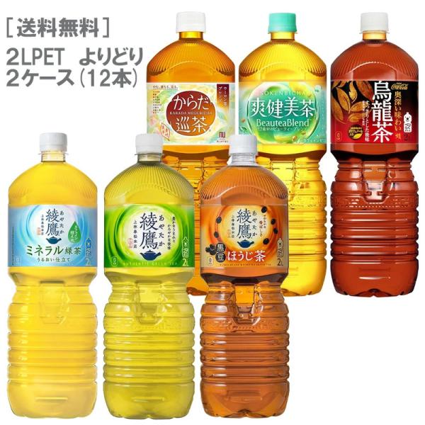 お茶2Ｌペットボトル 選べる２ケースセット！2LPET×2ケース（12本）