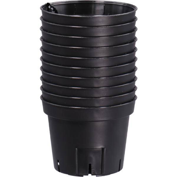 柔らかいビニールポットと違い、硬質ポットなので安定感があります。しっかりと自立し、植物が崩れにくく管理が容易です。6か所のスリット構造により、通気性・排水性が抜群です。サイズ：Φ72×H57mm　入数：10日本ポリ鉢販売