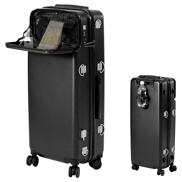 BIBILAB(ビビラボ) スリムスーツ ケース　ブラック　LBB-800-BK　キャリーケース　トラベルケース　スーツケース　推し活　出張　旅行