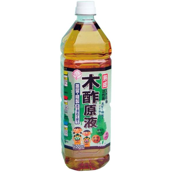 熟成木酢原液 1.5L トヨチュー 植物活性剤 土壌改良 : ドンドン 熟成木酢原液 1.5L トヨチュー 植物活性剤 土壌改良 : ドンドン