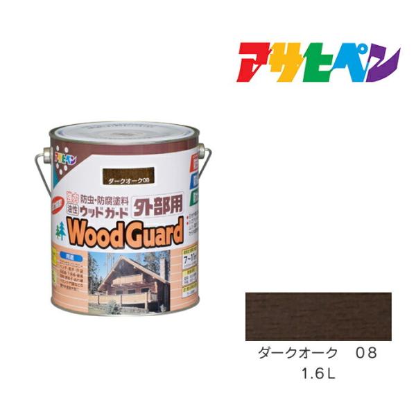 他サイト： 油性ウッドガード 外部用 ダークオーク 08 (1.6L) 油性塗料の商品画像