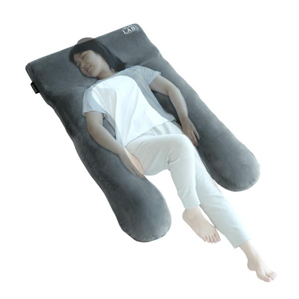 BIBILAB（ビビラボ） 全身で眠るまくら LFP-100-GY 安眠 快眠 低反発まくら 枕