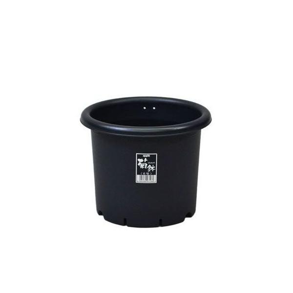 菊鉢 5号 ブラック アップルウェアー菊の栽培に適した土容量タップリで安定感のある寸胴設計。根のサークリング現象の防止に効果的なスリット付き。通水性・通気性のよい底形状。支柱止め用の針金穴３ヵ所付最近流行りのアガベやパキポディウムグラキリス...