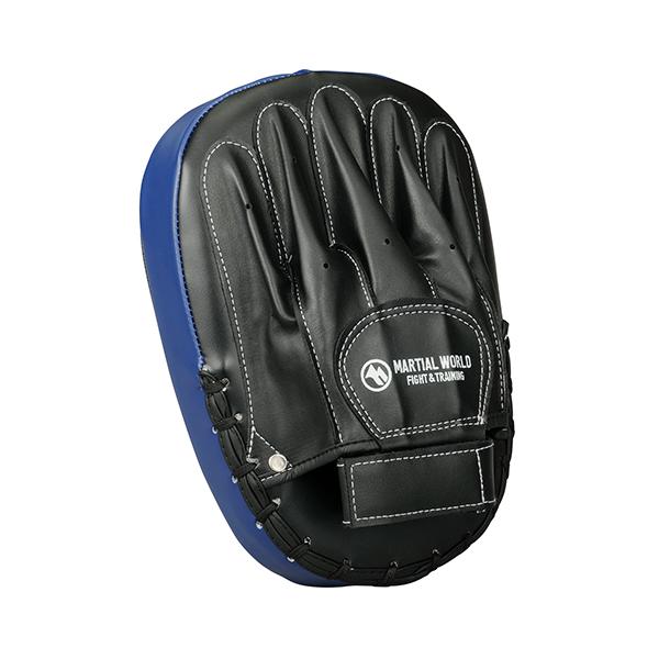 【マーシャルワールド】パンチングミットシングル 黒&amp;青 片手のみ (1個)（PM20-BK）パンチング グローブ ミット ボクシング