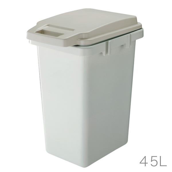 キッチンペール 45L ふた付き ペールボックス ダストボックス ゴミ箱 ごみ箱 ポリ袋留め付き 臭い漏れ防止パッキング付き 簡単ロック機能 生ゴミ・