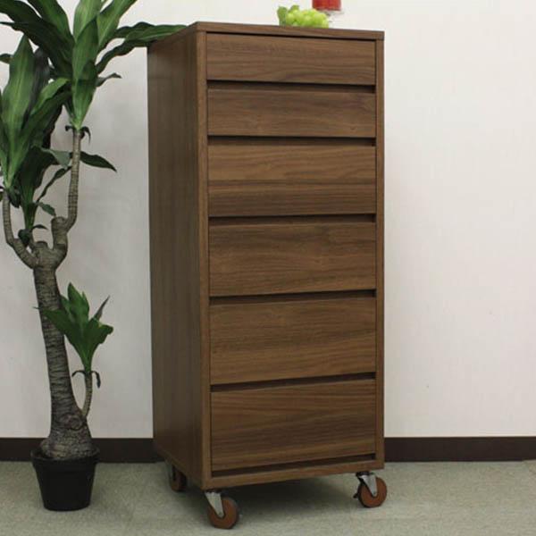 チェスト キャスター付き おしゃれ 木製 ブラウン リビング収納 サイド