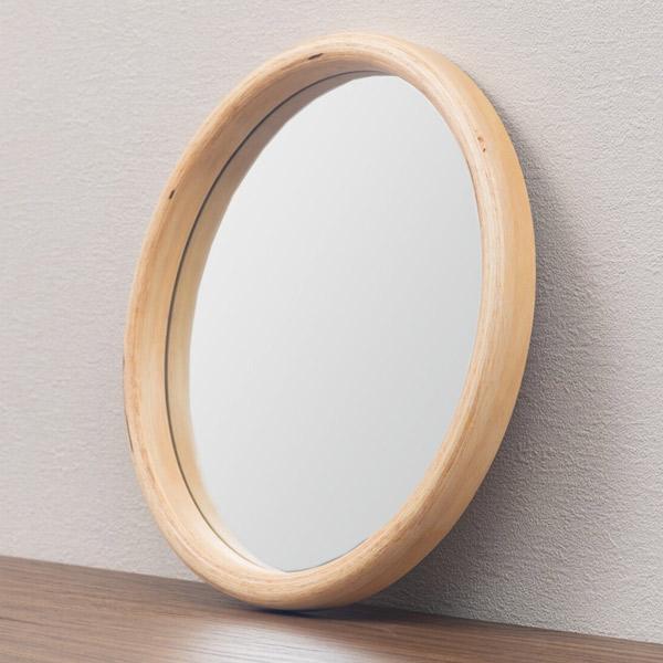 ミラー 壁掛け 木製 円形 おしゃれ 北欧 ナチュラル 鏡 壁掛けミラー