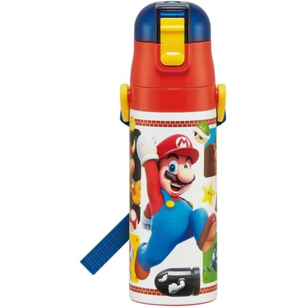 SKATER スケーター 水筒 470ml スーパーマリオ 23 子供用 ステンレス SDC4-A (プレゼント 入園祝い 入学祝い 入園準備 入学準備 保育園 幼稚園 小学校 子供)