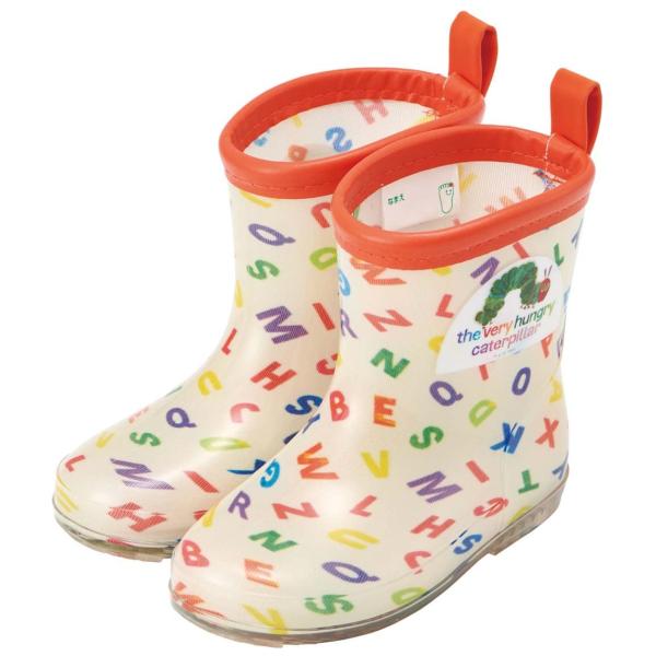 SKATER スケーター レインブーツ シューズ 長靴 子供用 はらぺこあおむし アルファベット 反射テープ付 14cm RIBT14-A (プレゼント 入園祝い 入学祝い 入園特集)