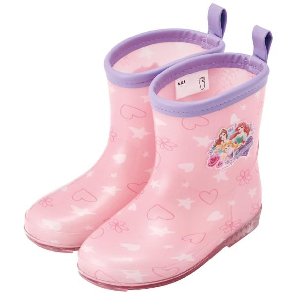 SKATER スケーター レインブーツ シューズ 長靴 子供用 ディズニー プリンセス 反射テープ付 16cm RIBT16-A (プレゼント 入園祝い 入学祝い 子供 女の子 雨具)
