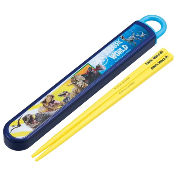 SKATER スケーター 箸 16.5cm 箸箱セット ジュラシック ワールド 24 子供用 抗菌 日本製 ABS2AMAG-A (プレゼント 入学祝い 入学準備 保育園 幼稚園 小学校 子供)