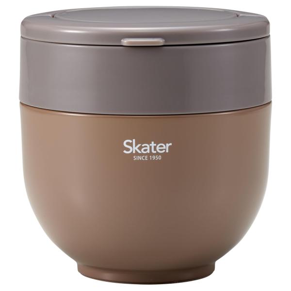 他サイト： SKATER スケーター 保温 保冷 丼ぶり ランチジャー 800ml 折りたたみハンドル付 抗菌 ナッツブラウン LDNO8AG (プレゼント 小学校 子供 女の子 小学生 お弁当箱)の商品画像