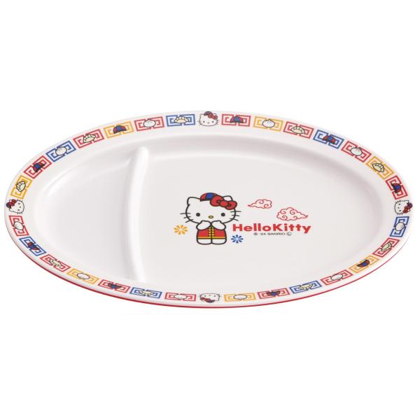 SKATER スケーター メラミン製 ギョウザ 餃子 皿 食器 町中華 食洗機対応 サンリオ ハローキティ MCH3-A (プレゼント 入学祝い 入園特集 入園準備 入園グッズ)