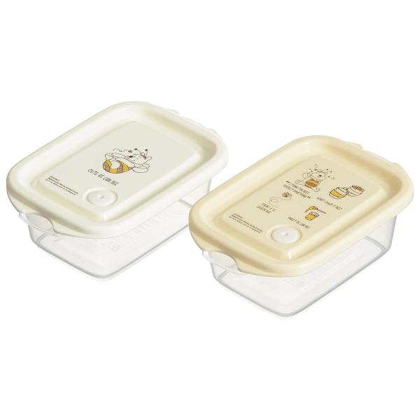 SKATER スケーター 抗菌 シールボックス 2個入 300ml エアーバブル付 スタッキング 電子レンジ対応 日本製 ディズニー くまのプーさん FCN1WAG-A (プレゼント)