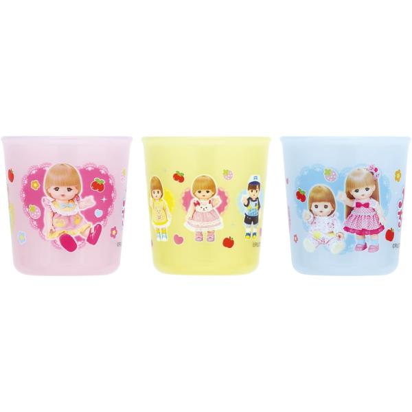 SKATER スケーター 子供用 抗菌 ベビー コップ 練習用 小 60ml 4ヵ月~ 3個 セット メルちゃん 女の子 BCUP1AG-A (プレゼント 入園準備 入学準備 保育園 幼稚園)