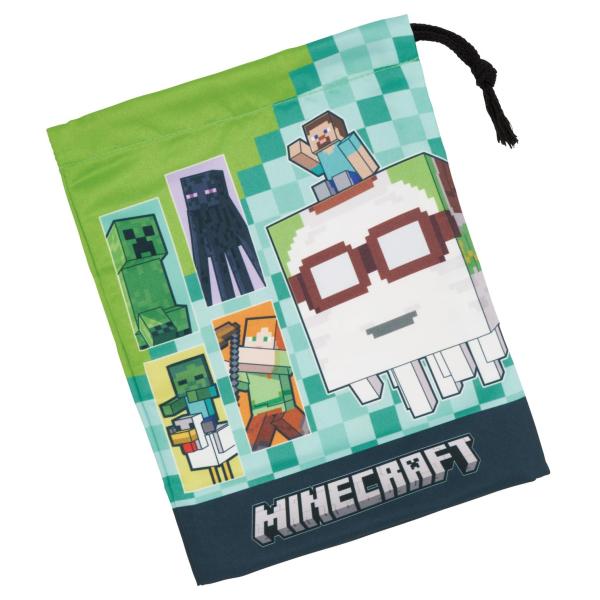 SKATER スケーター 子供用 コップ袋 巾着 袋 日本製 マインクラフト Minecraft 26 男の子 KB63SN-A (プレゼント 入園準備 入学準備 保育園 幼稚園 小学校 子供)