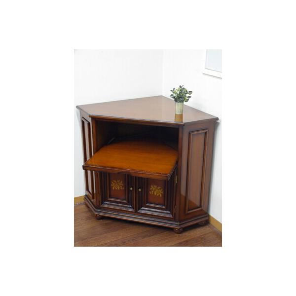 マホガニー アンティーク調 TV台 テレビ台 木製 ラック コーナー