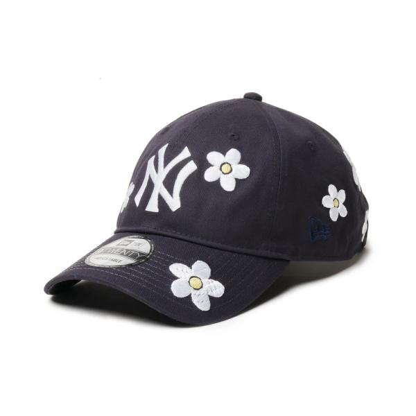 MLB Flower Embroidery ニューヨーク・ヤンキース ネイビー donoban-kyoto075_ne-ee-1519