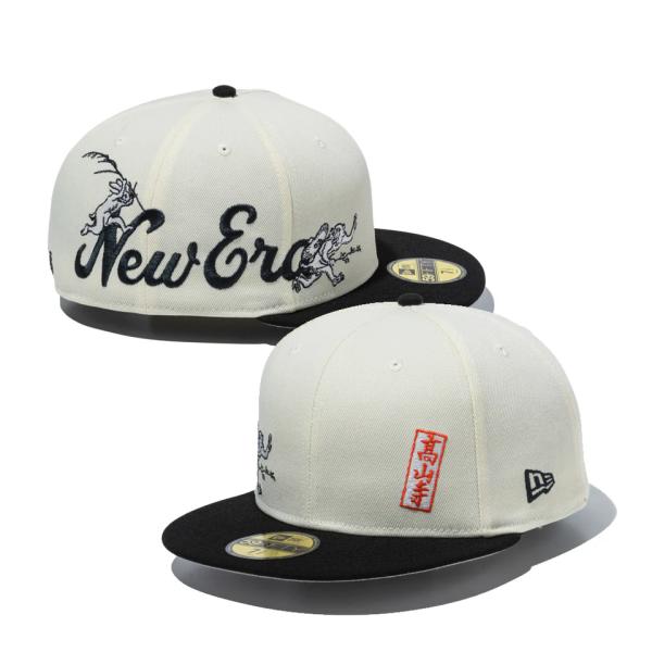 59FIFTY NEWERA 鳥獣戯画 New Era クロームホワイト ブラックバイザー
