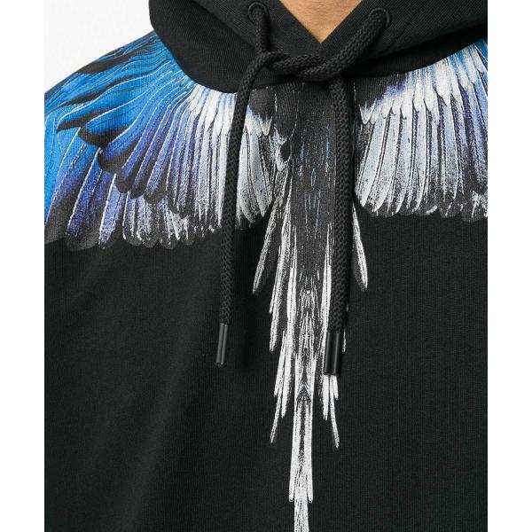 Marcelo Burlon マルセロバーロン フーディー メンズ Burlon Wings Regular Hoodie 送料無料 Cmbb007sfle ブルー ブラック ブルー パーカー 送料無料 Mar003pkwingbb メンズファッション Stylise